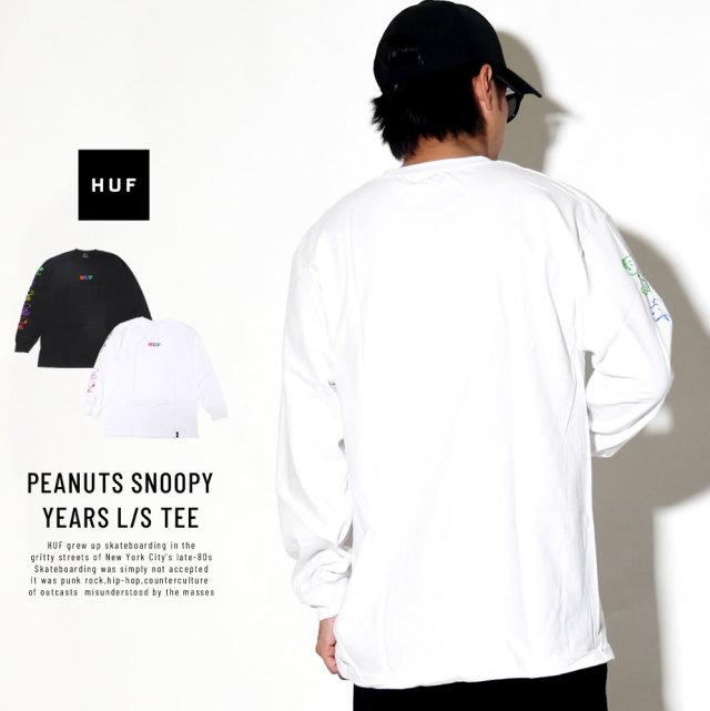 HUF ハフ 長袖Tシャツ PEANUTS SNOOPY YEARS L/S TEE TS00642