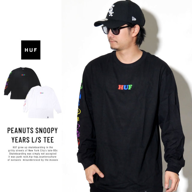 HUF ハフ 長袖Tシャツ PEANUTS SNOOPY YEARS L/S TEE TS00642