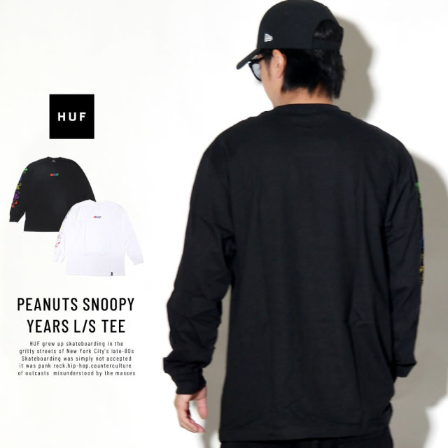 HUF ハフ 長袖Tシャツ PEANUTS SNOOPY YEARS L/S TEE TS00642