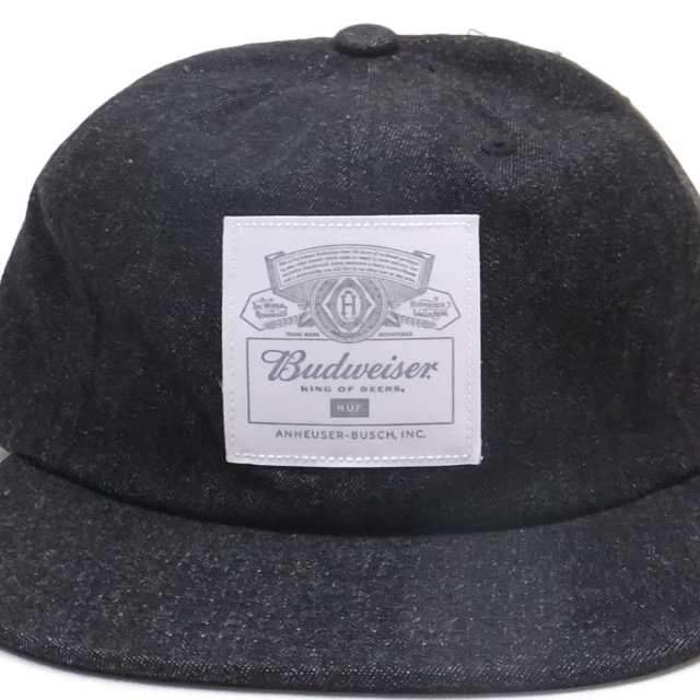 HUF ハフ フラットバイザーキャップ BUDWEISER 6 PANEL HAT HT00368
