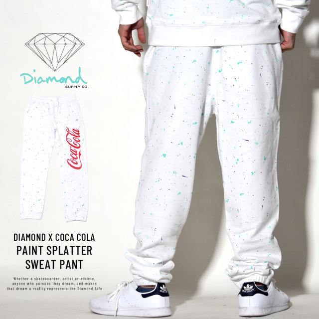 DIAMOND SUPPLY CO ダイヤモンドサプライ スウェットパンツ PAINT SPLATTER SWEAT PANT A19DMBD057S