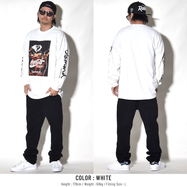 DIAMOND SUPPLY CO ダイヤモンドサプライ 長袖Tシャツ COCA COLA PHOTO A19DMPC050S