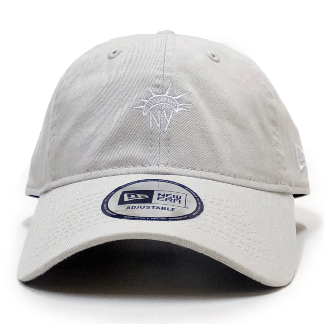 NEW ERA ニューエラ カーブバイザーキャップ 9THIRTY クロスストラップ ミニNYリバティーヘッド ストーン×ホワイト 11914528