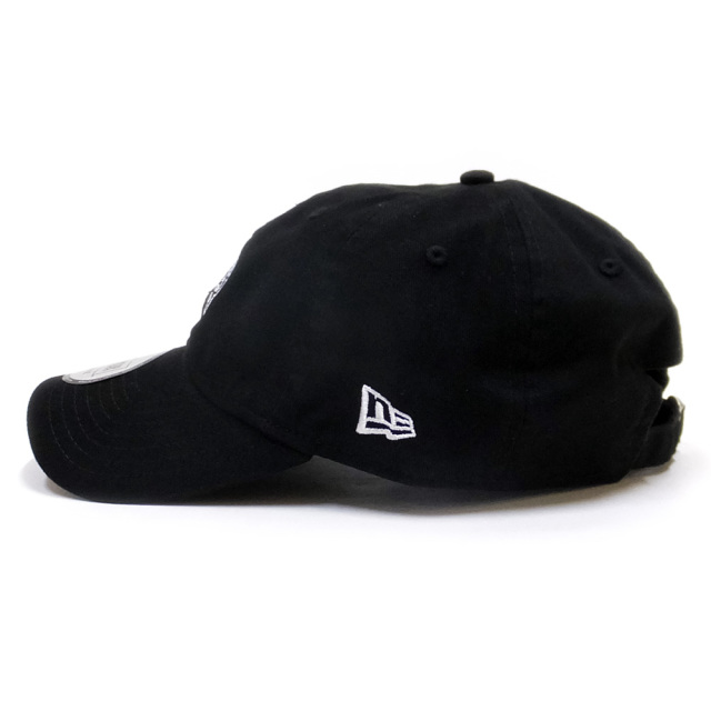 NEW ERA ニューエラ カーブバイザーキャップ コラボ 9THIRTY クロスストラップ THRASHER スラッシャー ファイアーロゴ ブラック×ホワイトアウトライン 11914532