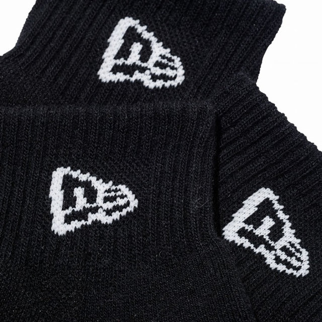 NEW ERA ニューエラ クルーソックス メンズ 靴下 3足組 3-PAIRS SOCKS ANKLE ブラック (11531695)