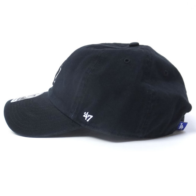 47BRAND フォーティーセブンブランド カーブバイザーキャップ メンズ 帽子 DODGERS BLACK AND WHITE 47 CLEAN UP (B-RGW12GWS-BKE)