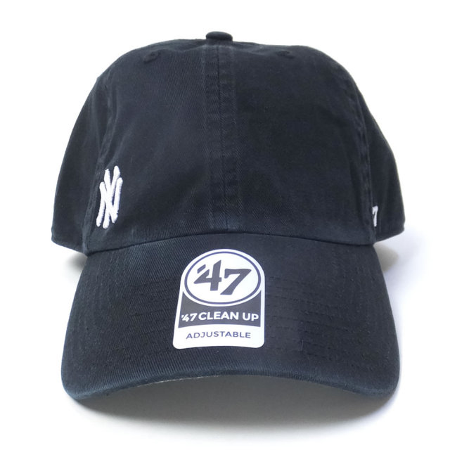 47BRAND フォーティーセブンブランド カーブバイザーキャップ メンズ 帽子 YANKEES SUSPENSE 47 CLEAN UP (B-SUSPC17GWS-BKB)
