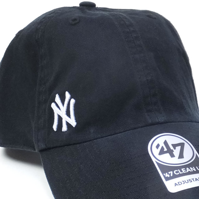 47BRAND フォーティーセブンブランド カーブバイザーキャップ メンズ 帽子 YANKEES SUSPENSE 47 CLEAN UP (B-SUSPC17GWS-BKB)