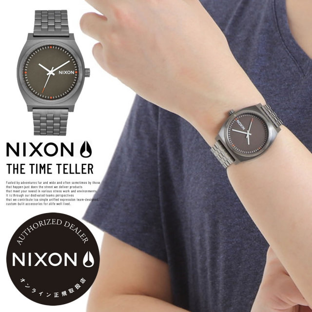 NIXON ニクソン リストウォッチ TIME TELLER ALL-GUNMETAL/SLATE/ORANGE (A0452947)