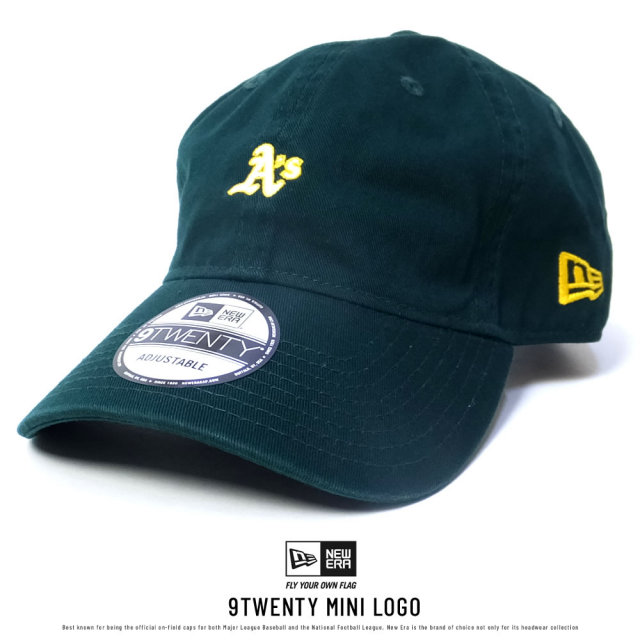 NEW ERA ニューエラ カーブバイザーキャップ 9TWENTY クロスストラップ オークランド・アスレチックス ダークグリーン (11775157)