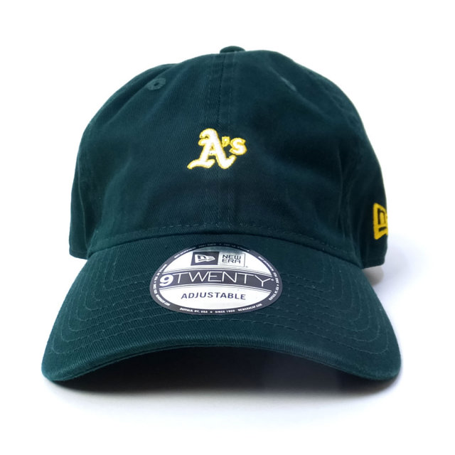 NEW ERA ニューエラ カーブバイザーキャップ 9TWENTY クロスストラップ オークランド・アスレチックス ダークグリーン (11775157)