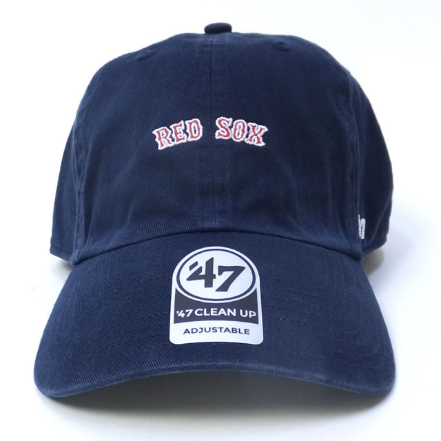 47BRAND フォーティーセブンブランド カーブバイザーキャップ REDSOX BASE RUNNER SCIRIPT 47 CLEAN UP (B-BSRNS02GWS-NY)