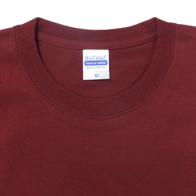 UNITED ATHLE ユナイテッドアスレ 半袖Tシャツ AUTHENTIC SUPER HEAVY WEIGHT 7.1OZ S/S TEE バーガンディ (4252-01)