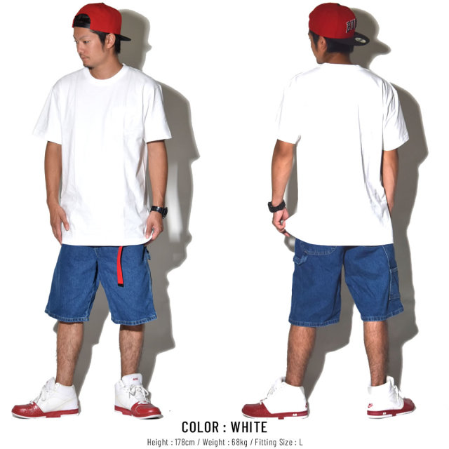 MAJESTIC マジェスティック 半袖ポケットTシャツ パックT 2枚セット 2PAC POCKET TEE ホワイト (CM07-MC-S002-WH)