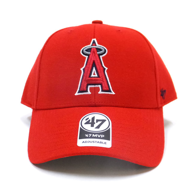 47BRAND フォーティーセブンブランド カーブバイザーキャップ ロサンゼルス・エンゼルス ANGELS HOME 47 MVP レッド (B-MVP04WBV-HM)