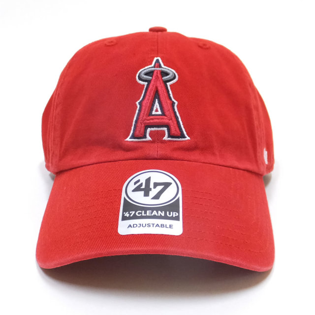 47BRAND フォーティーセブンブランド カーブバイザーキャップ ロサンゼルス・エンゼルス ANGELS HOME 47 CLAEN UP レッド (B-RGW04GWS-HM)