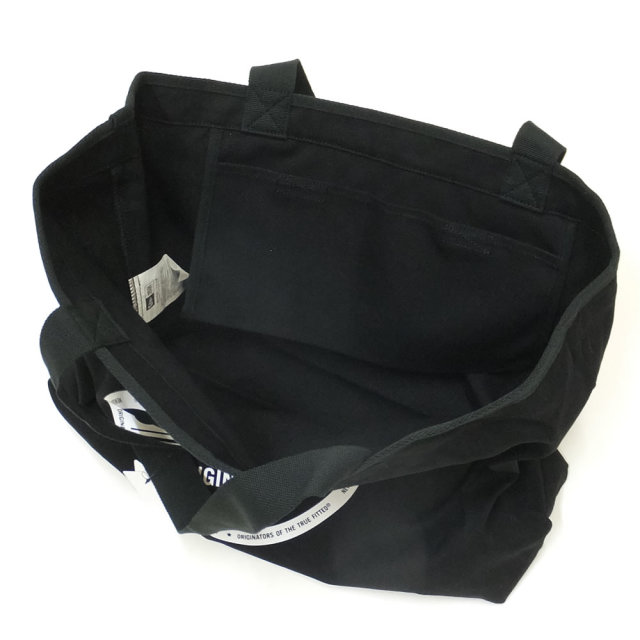 NEW ERA ニューエラ キャンバストート ラージ CANVAS TOTE LARGE バイザーステッカー ブラック×ホワイト (11783333)