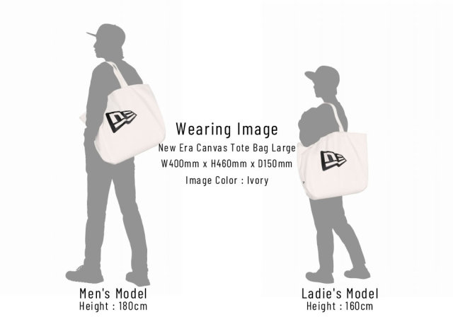 NEW ERA ニューエラ キャンバストート ラージ CANVAS TOTE LARGE バイザーステッカー ブラック×ホワイト (11783333)