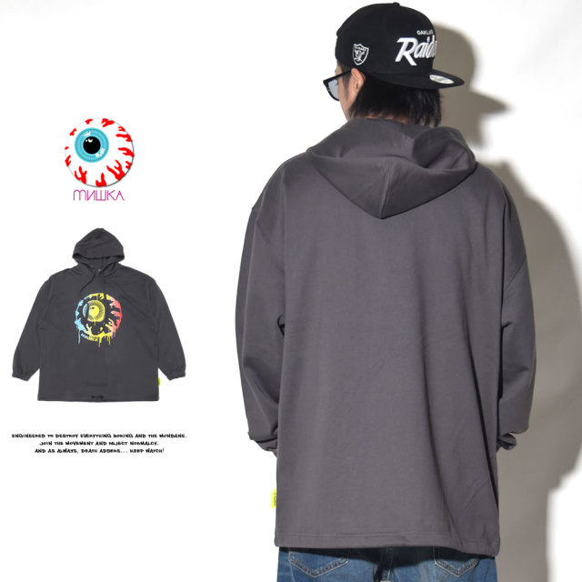 MISHKA ミシカ プルオーバーパーカー WET PAINT KEEP WATCH HOODIE MSS190408