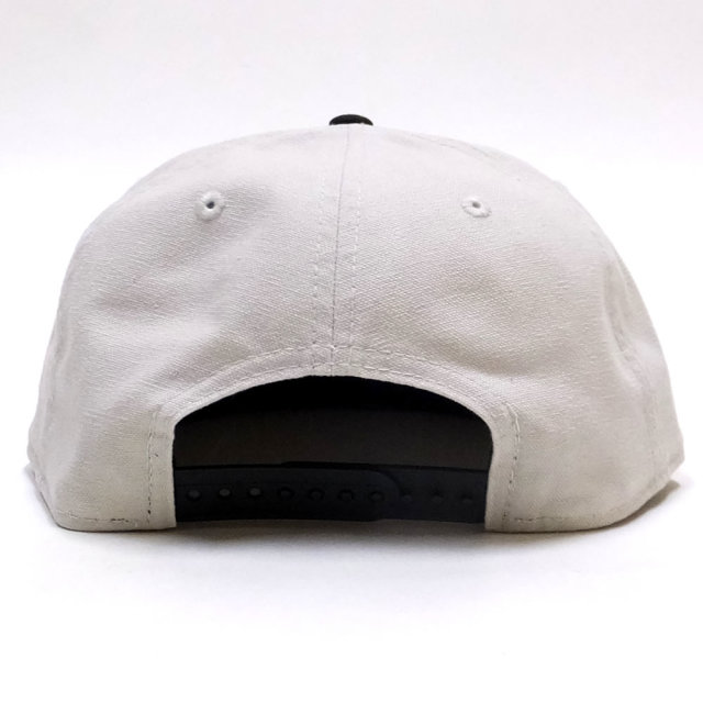 NEW ERA ニューエラ フラットバイザーキャップ 9FIFTY ヘビーウォッシュド ダックキャンバス レザーパッチ ストーン ブラックバイザー 11899179