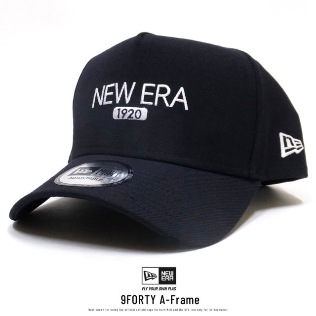 NEW ERA ニューエラ カーブバイザーキャップ 9FORTY A-Frame NEW ERA 1920 ネイビー×ホワイト 11899232