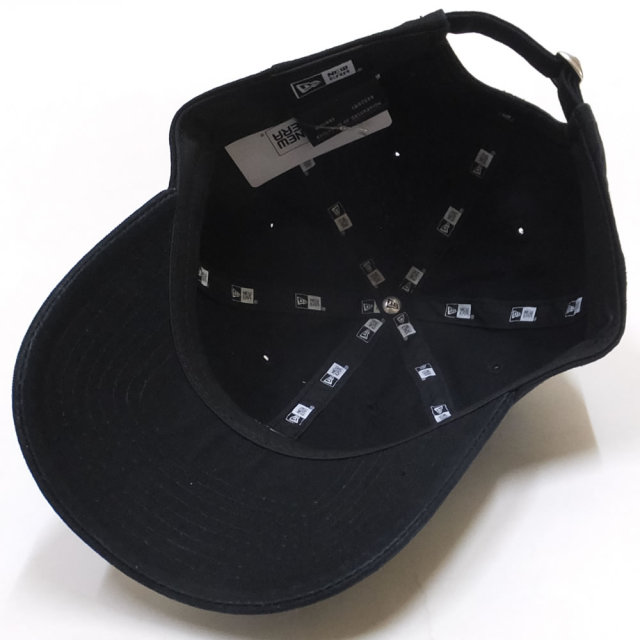 NEW ERA ニューエラ カーブバイザーキャップ 9THIRTY ヘビーウォッシュド ダックキャンバス レザーパッチ ブラック 11899272