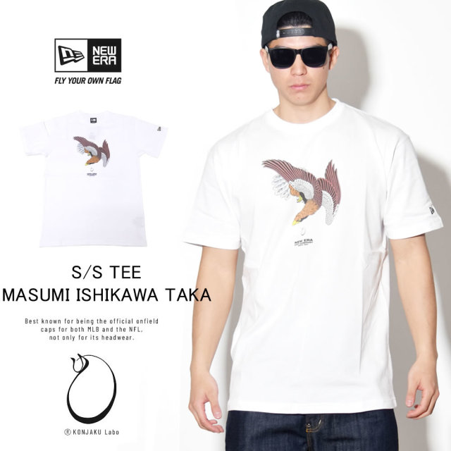 NEW ERA ニューエラ コラボ 半袖Tシャツ 石川真澄 Masumi Ishikawa 鷹 ホワイト 11909104