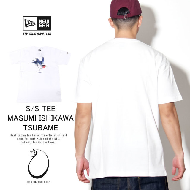 NEW ERA ニューエラ コラボ 半袖Tシャツ 石川真澄 Masumi Ishikawa 燕 ホワイト 11909106