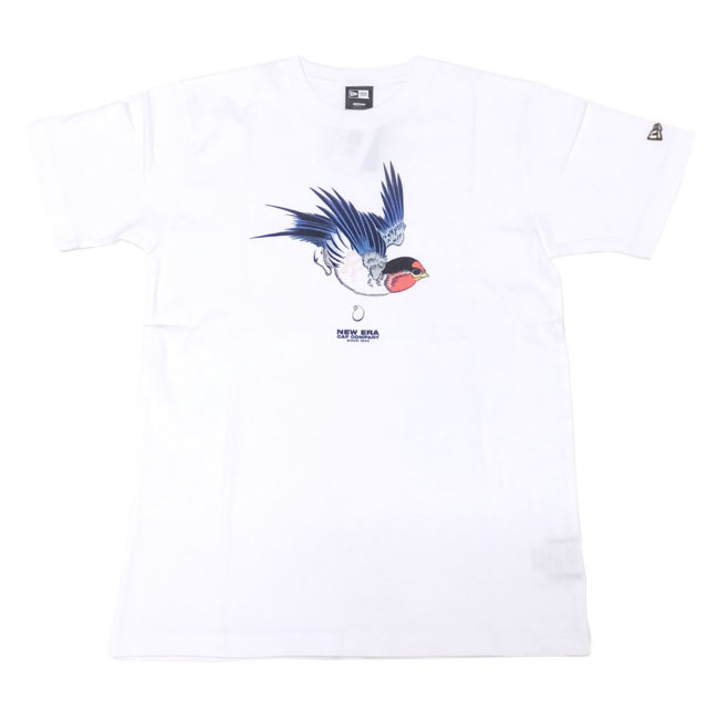 NEW ERA ニューエラ コラボ 半袖Tシャツ 石川真澄 Masumi Ishikawa 燕 ホワイト 11909106