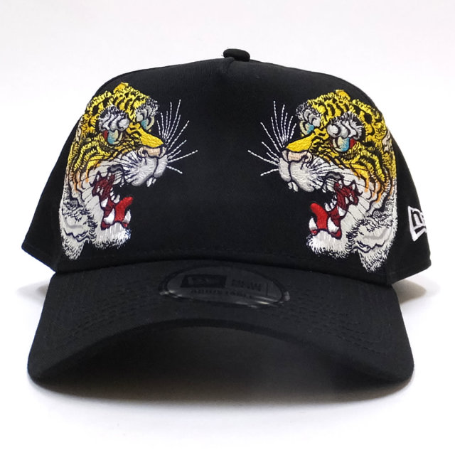 NEW ERA ニューエラ コラボ カーブバイザーキャップ 9FORTY A-Frame 石川真澄 Masumi Ishikawa 虎 ブラック 11909181
