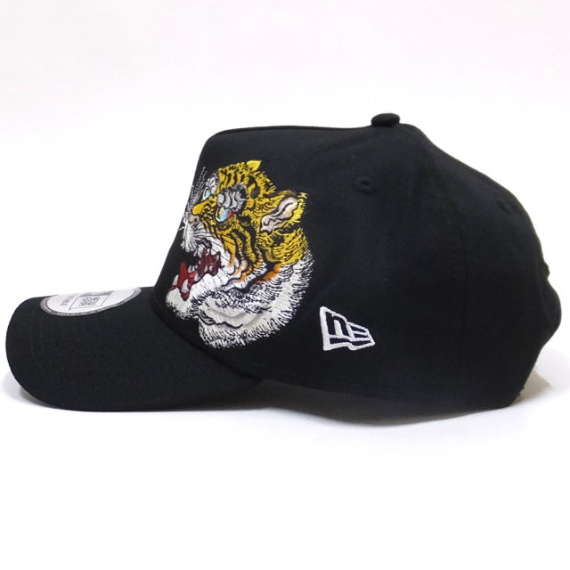NEW ERA ニューエラ コラボ カーブバイザーキャップ 9FORTY A-Frame 石川真澄 Masumi Ishikawa 虎 ブラック 11909181