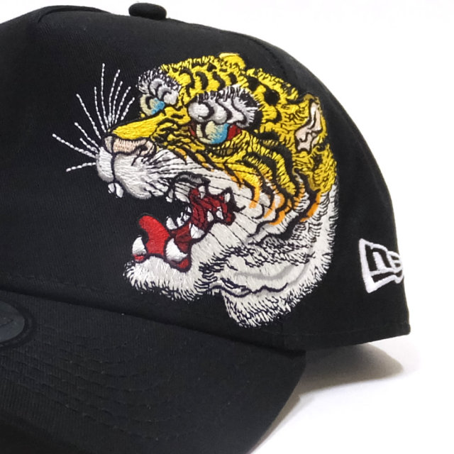 NEW ERA ニューエラ コラボ カーブバイザーキャップ 9FORTY A-Frame 石川真澄 Masumi Ishikawa 虎 ブラック 11909181