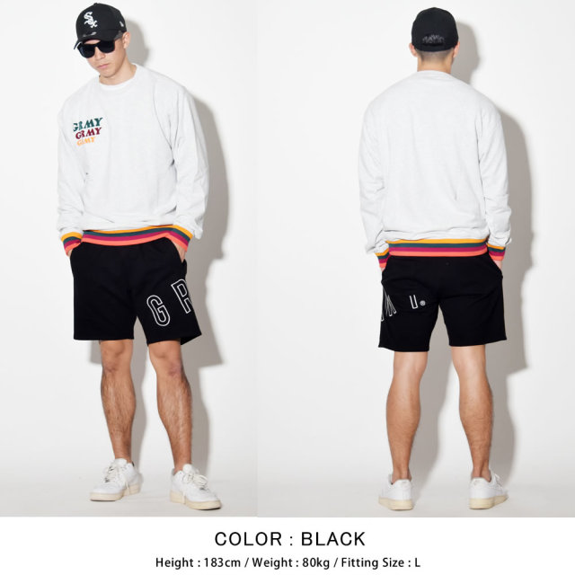 GRIMEY グライミー ハーフスウェットパンツ BRICK TOP SWEAT SHORTS GSS129