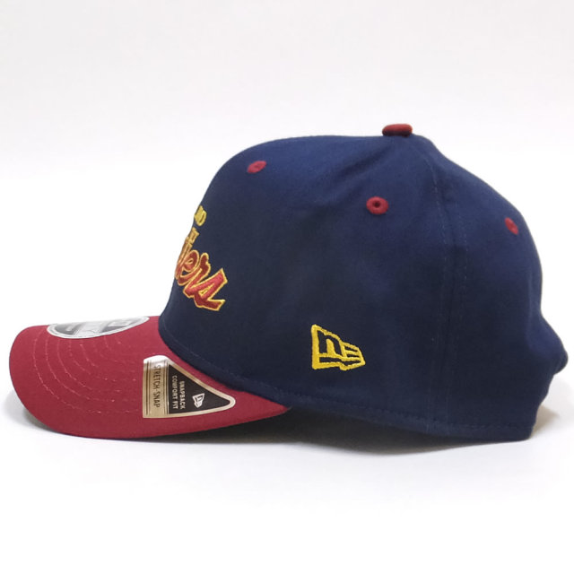 NEW ERA ニューエラ カーブバイザーキャップ 9FIFTY ストレッチスナップ クリーブランド・キャバリアーズ オーシャンサイドロゴブルー カーディナルバイザー 11899163