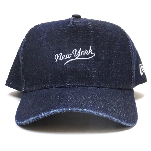 NEW ERA ニューエラ カーブバイザーキャップ 9FORTY A-Frame ジャパンデニム ニューヨーク ウォッシュドインディゴ × ホワイト 11899217