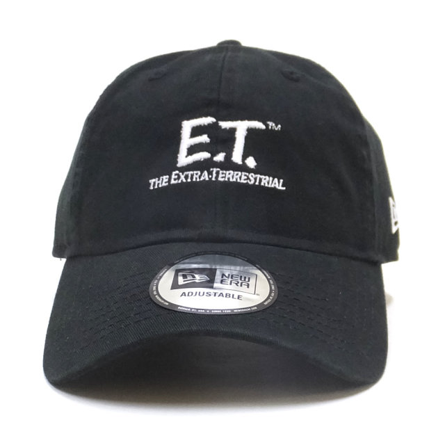 NEW ERA ニューエラ カーブバイザーキャップ 9THIRTY クロスストラップ E.T. イーティー ロゴ ブラック × ホワイト 11909205