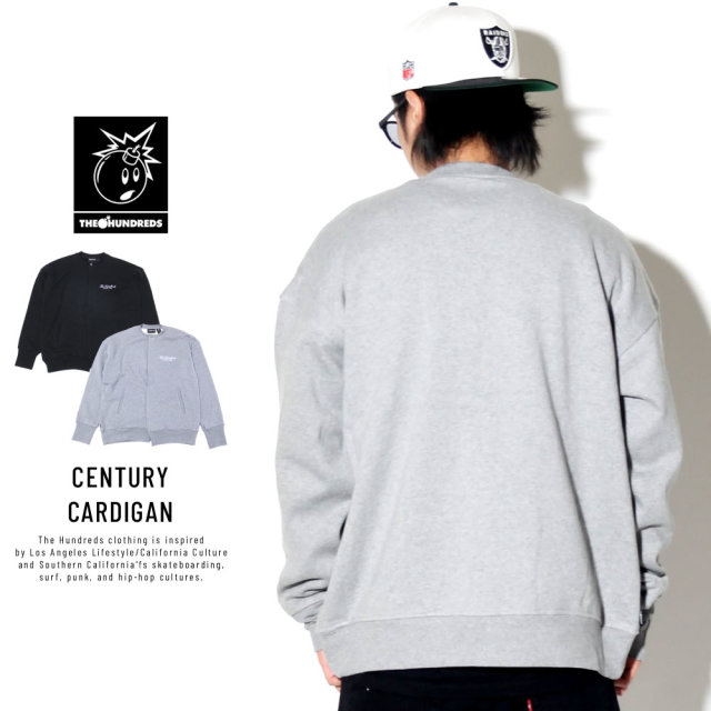 THE HUNDREDS ザ・ハンドレッズ スウェットカーディガン CENTURY CARDIGAN T19P102013