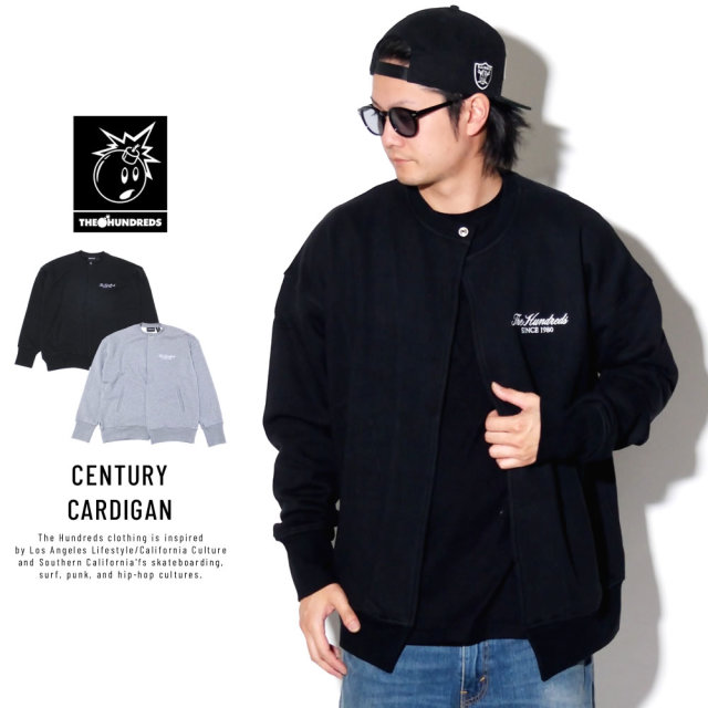 THE HUNDREDS ザ・ハンドレッズ スウェットカーディガン CENTURY CARDIGAN T19P102013