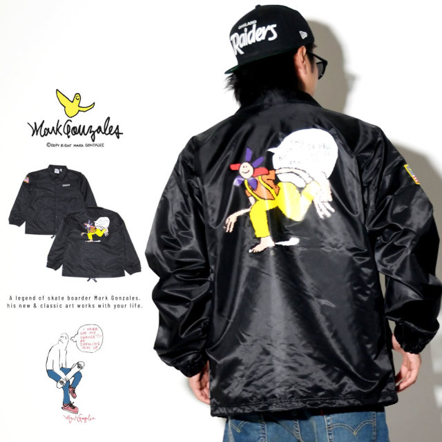 MARK GONZALES マークゴンザレス コーチジャケット IT MIGHT BE PARIDISE ウォッシュドナイロン 2G5-4910