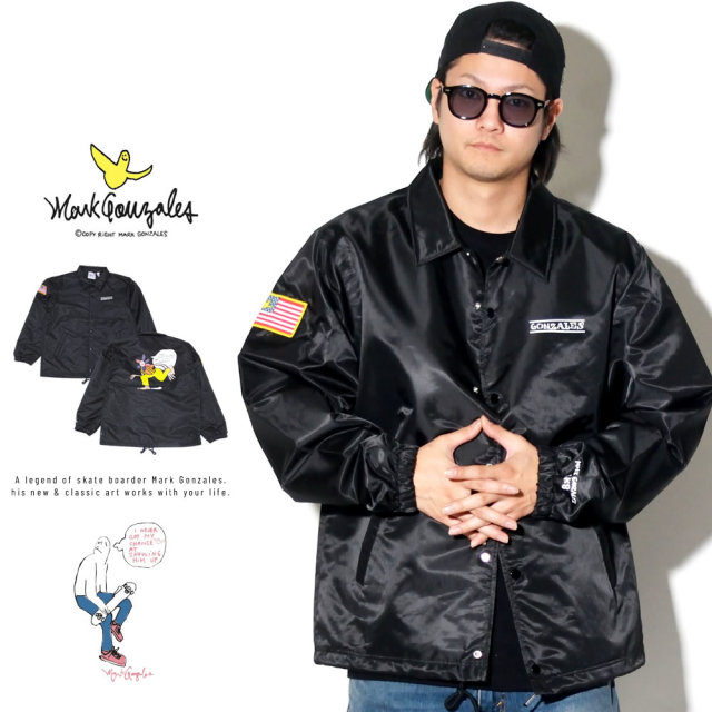 MARK GONZALES マークゴンザレス コーチジャケット IT MIGHT BE PARIDISE ウォッシュドナイロン 2G5-4910
