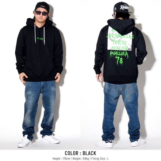 MISHKA ミシカ プルオーバーパーカー MSS190409
