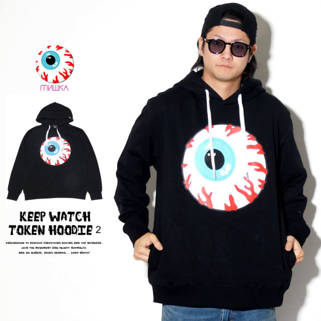 MISHKA ミシカ プルオーバーパーカー KEEP WATCH TOKEN HOODIE 2 MSS190412