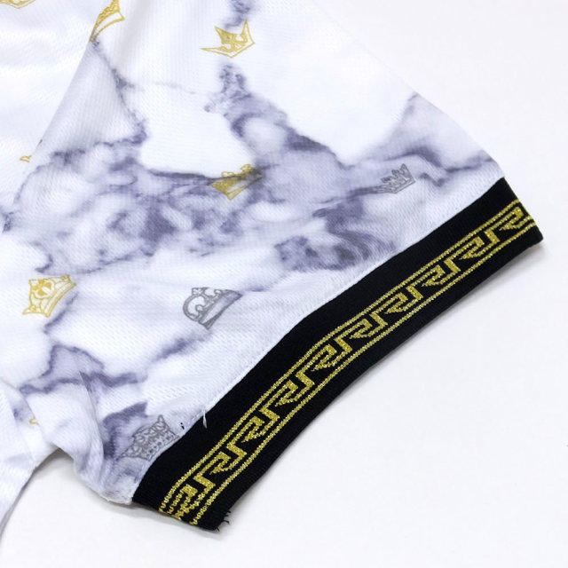 REASON リーズン ポロシャツ マーブル模様 クラウン モノグラム MARBLE POLO S1-81