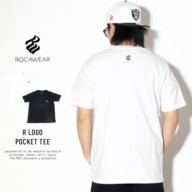 ROCA WEAR ロカウェア 半袖Tシャツ 胸ポケット Rロゴ R LOGO POCKET TEE RW003T01S
