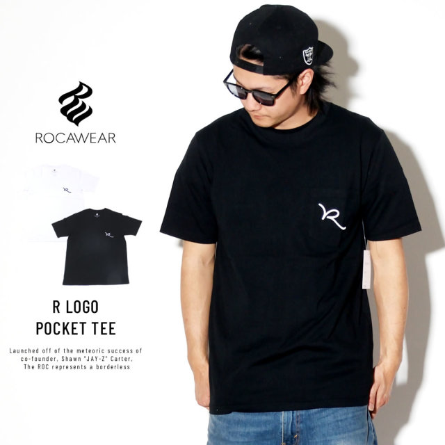 ROCA WEAR ロカウェア 半袖Tシャツ 胸ポケット Rロゴ R LOGO POCKET TEE RW003T01S