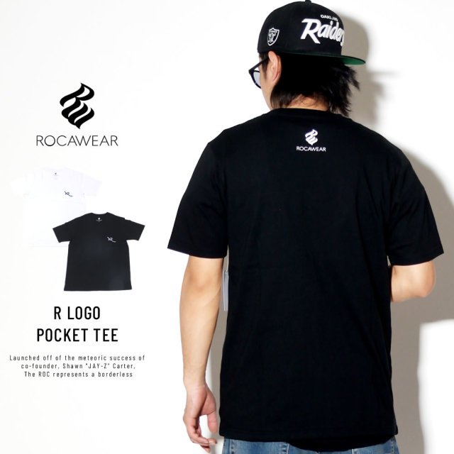 ROCA WEAR ロカウェア 半袖Tシャツ 胸ポケット Rロゴ R LOGO POCKET TEE RW003T01S