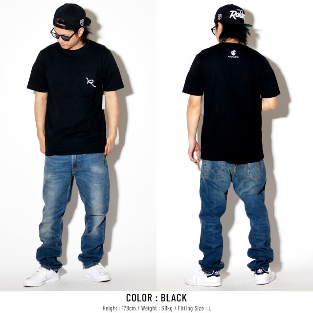 ROCA WEAR ロカウェア 半袖Tシャツ 胸ポケット Rロゴ R LOGO POCKET TEE RW003T01S