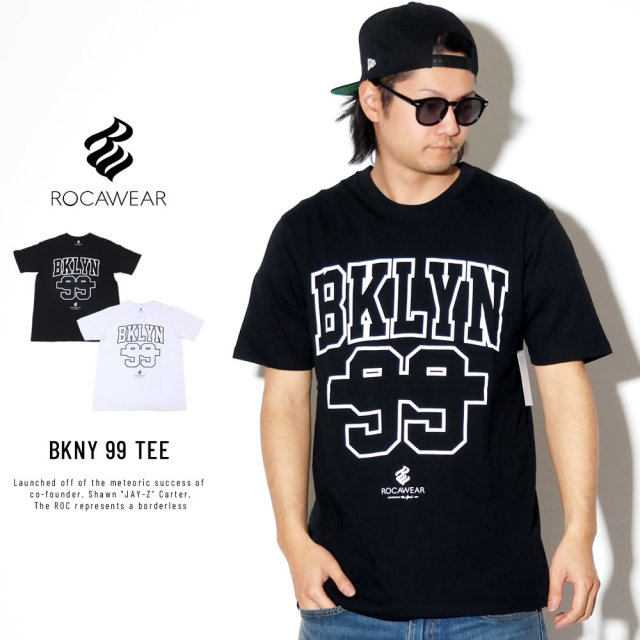 ROCA WEAR ロカウェア 半袖Tシャツ BKLYN 99 ロゴ バックプリント BKLYN NUMBERING TEE RW183T08S