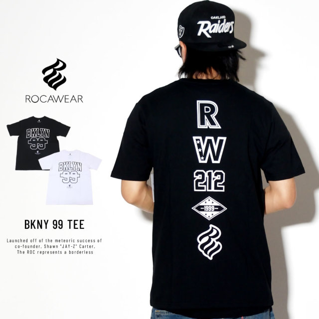 ROCA WEAR ロカウェア 半袖Tシャツ BKLYN 99 ロゴ バックプリント BKLYN NUMBERING TEE RW183T08S
