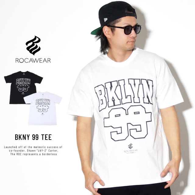 ROCA WEAR ロカウェア 半袖Tシャツ BKLYN 99 ロゴ バックプリント BKLYN NUMBERING TEE RW183T08S